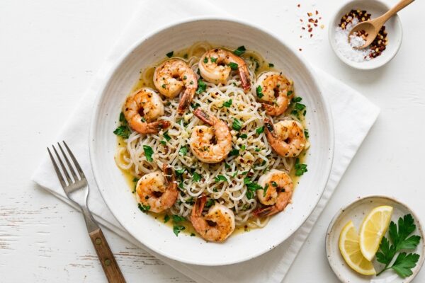 Keto Shrimp Scampi with Shirataki Noodles