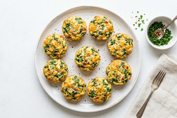 Keto Spinach and Cheese Egg Bites