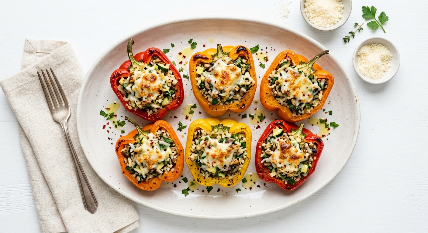 Keto Vegetarian Stuffed Peppers