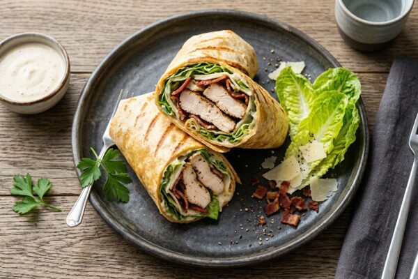 Keto Chicken Caesar Salad Wrap